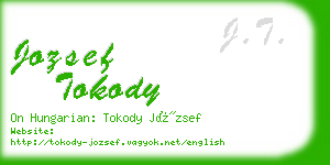 jozsef tokody business card